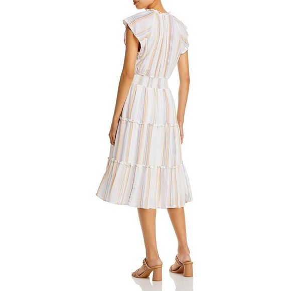 casa cabana Leni Striped Linen Dress In Skyride Multi size XS/ XL - Picture 2 of 3